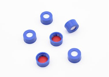 couleur bleue matérielle en plastique des couvercles à visser pp de 9mm pour la bouteille chromatographique