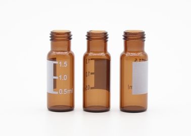 bouteille en verre de filet de vis ambre du Borosilicate 1.5ml avec la couverture en plastique filetée