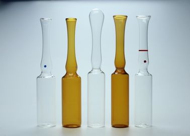 Capacité claire/ambre de fiole vide d'ampoule en verre de norme de l'OIN de la couleur 5ml