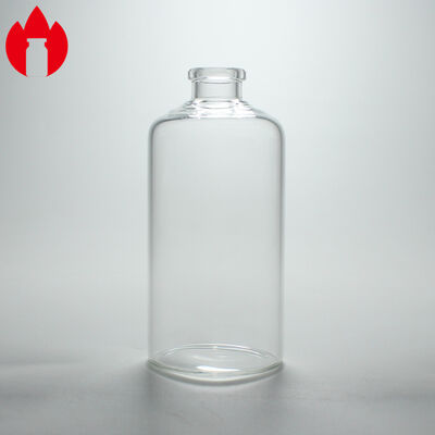 Vial de verre à borosilicate médical transparent de 100 ml