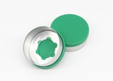 Les bouteilles pharmaceutiques plates d'infusion du vert 32mm utilisées renversent outre du chapeau