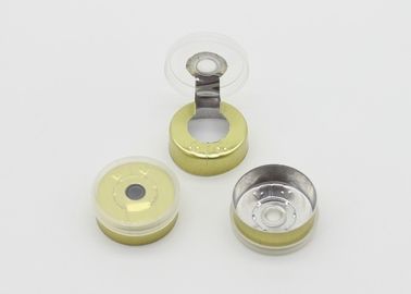 phoques en aluminium d'or transparents de fiole de 20mm, phoques en aluminium médicinaux de cuir embouti
