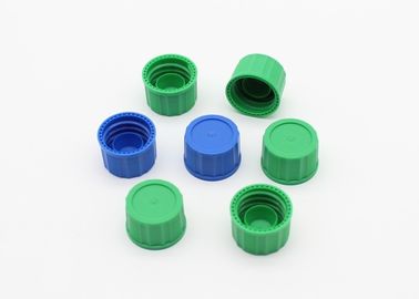 18 couvercles à visser en plastique matériels des dents pp bleus/couleur verte avec la prise intérieure