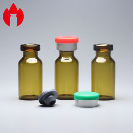 mini fiole ambre du tube de verre 3ml avec la secousse outre du chapeau