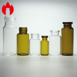 Dessus en verre médicinal de cuir embouti de fioles d'injection vide et fiole à bouchon vissable