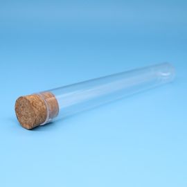 Tube à essai en verre avec le bouchon de liège pour l'équipement de laboratoire