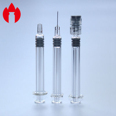 1 ml Seringues pré-remplies en verre léger Couleur transparente Pour les cosmétiques