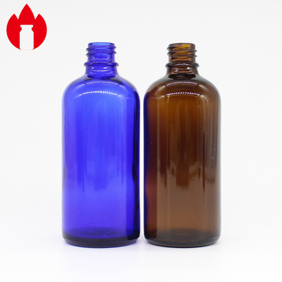 bouteilles en verre d'huile essentielle de fioles de 100ml Amber Or Blue Screw Top