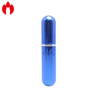 Flacon en verre de parfum bleu 5 ml avec forme de col à vis