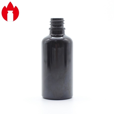 flacons à visser en verre d'huile essentielle noire de 50 ml pour cosmétique