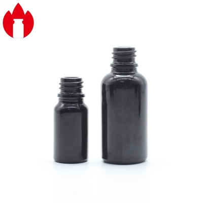 flacons à visser en verre d'huile essentielle noire de 50 ml pour cosmétique