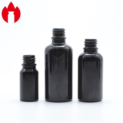 flacons à visser en verre d'huile essentielle noire de 50 ml pour cosmétique
