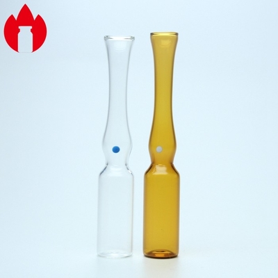 Ampoule en verre 1 ml à 20 ml Ampoule en verre vide, claire ou ambrée pour injection Pharma