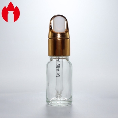 Flacon en verre à goutte à goutte d' huile essentielle cosmétique transparente de 10 ml