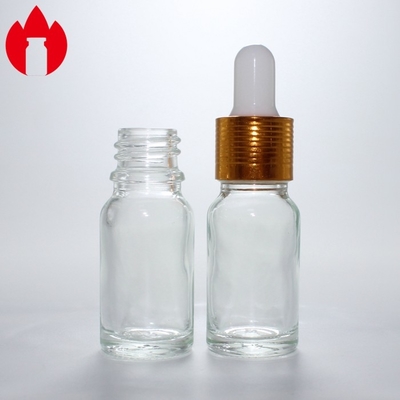 Flacon en verre à goutte à goutte d' huile essentielle cosmétique transparente de 10 ml