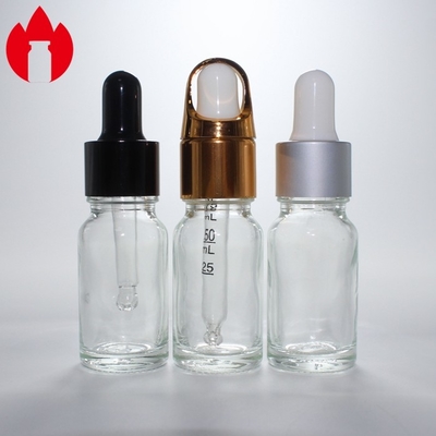 Flacon en verre à goutte à goutte d' huile essentielle cosmétique transparente de 10 ml