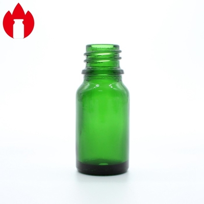 Flacon en verre d' huile essentielle verte de 10 ml avec bouchon de gouttelette en plastique