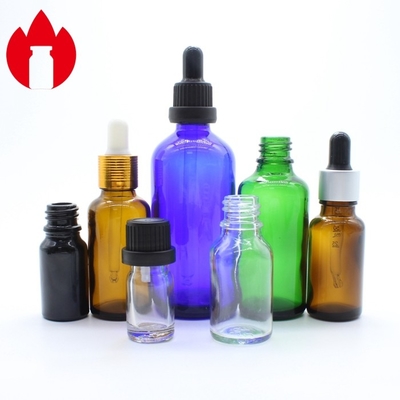 Bouteille en verre d' huile essentielle cosmétique sur mesure de 5 ml à 100 ml avec bouchon de goutte-à-goutte