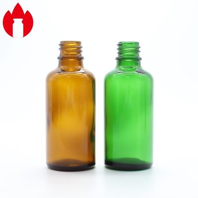 Bouteille en verre cosmétique d' huile essentielle bleu vert ambrée transparente 50 ml