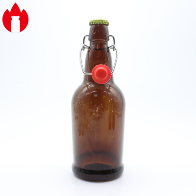 Bouteille en verre moulé clair sur mesure utilisée pour les boissons gazeuses, jus de soude, vin, bière et boissons