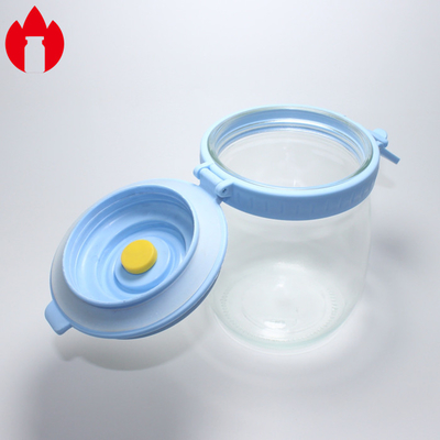 Bouteille en verre 500 ml 1000 ml personnalisée avec bouchon en plastique