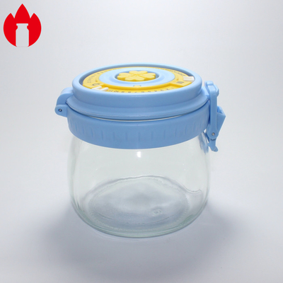 Bouteille en verre 500 ml 1000 ml personnalisée avec bouchon en plastique