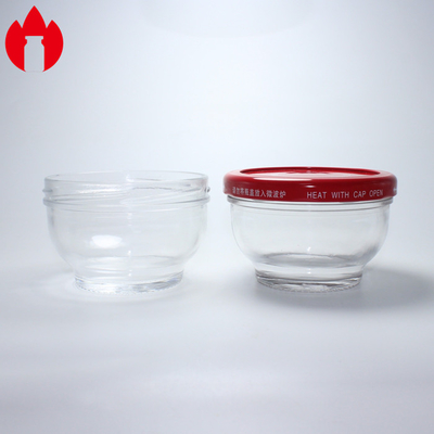 Récipient en verre sur mesure avec couvercle métallique
