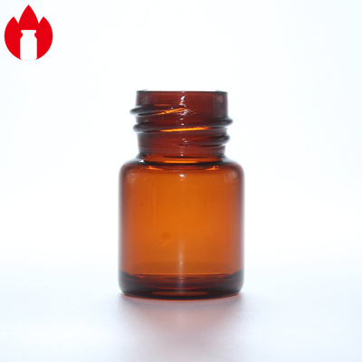 Flacon en verre à vis ambrée 5 ml avec bouchon en aluminium