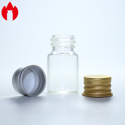 Flacon en verre à bouche à vis transparente de 5 ml avec bouchon en aluminium