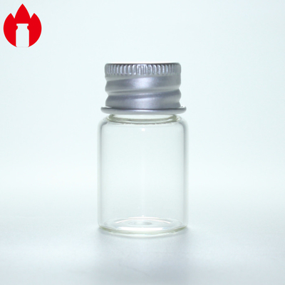 Flacon en verre à bouche à vis transparente de 5 ml avec bouchon en aluminium