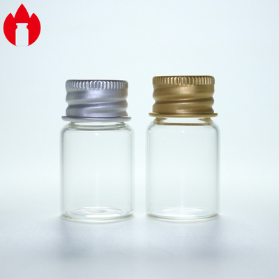 Flacon en verre à bouche à vis transparente de 5 ml avec bouchon en aluminium