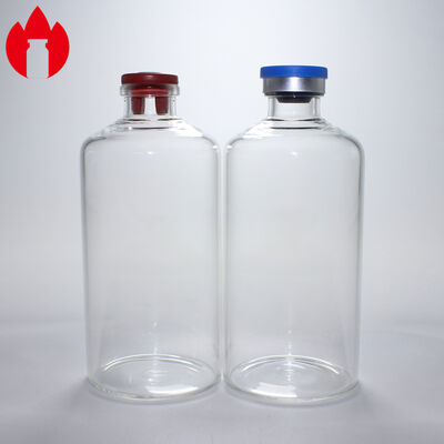 Vial de verre à borosilicate médical transparent de 100 ml