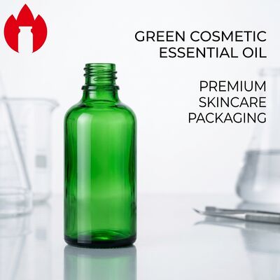 50ml Flacon en verre pour huile essentielle cosmétique verte