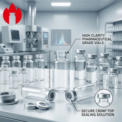 Flacon de bouteille en verre transparent borosilicate tubulaire de médecine 3 ml
