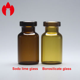Matériel transparent ou de Brown de tube de verre des fioles 2ml de capacité de Borosilicate en verre