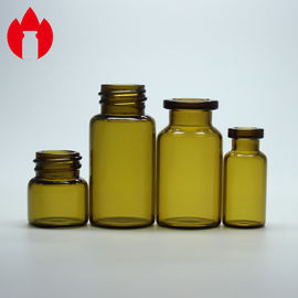 Dessus en verre médicinal de cuir embouti de fioles d'injection vide et fiole à bouchon vissable