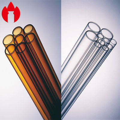 Tubes de verre transparentes ou borosilicate d'ambre ou soude de chaux