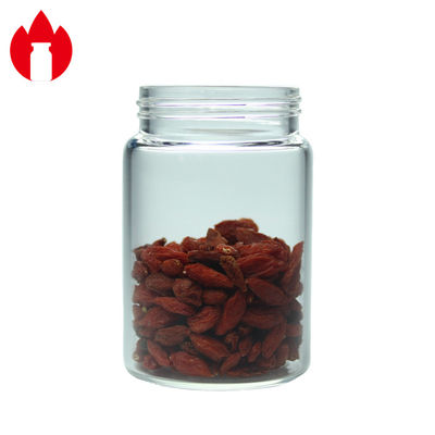 conteneur de pot de bouteille en verre de Borosilicate de bouche large de 50ml 100ml 150ml haut