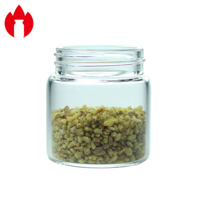 conteneur de pot de bouteille en verre de Borosilicate de bouche large de 50ml 100ml 150ml haut