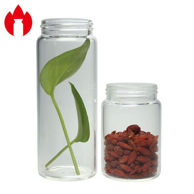 3,3 fiole résistante à la chaleur de vis de bouche de bouteille en verre de haut Borosilicate grande