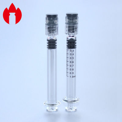 1 ml Seringues pré-remplies en verre léger Couleur transparente Pour les cosmétiques
