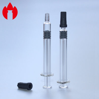 1 ml Seringues pré-remplies en verre léger Couleur transparente Pour les cosmétiques