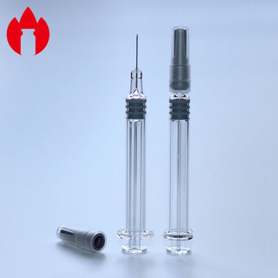 1 ml Seringues pré-remplies en verre léger Couleur transparente Pour les cosmétiques