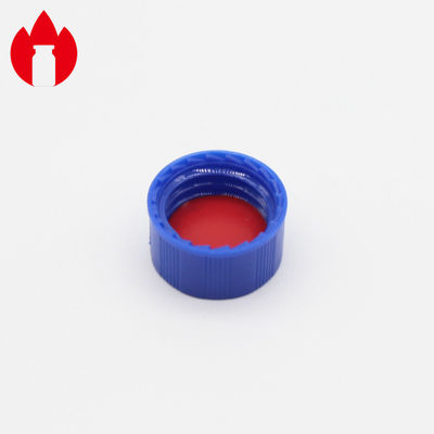 couleur bleue matérielle en plastique des couvercles à visser pp de 9mm pour la bouteille chromatographique