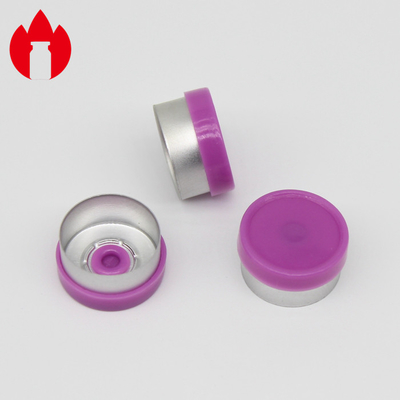 chapeaux en verre pharmaceutiques de fiole d'injection sans heurt pourpre de bride de 13mm