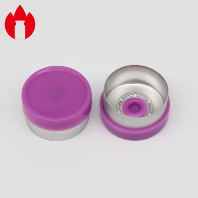 chapeaux en verre pharmaceutiques de fiole d'injection sans heurt pourpre de bride de 13mm