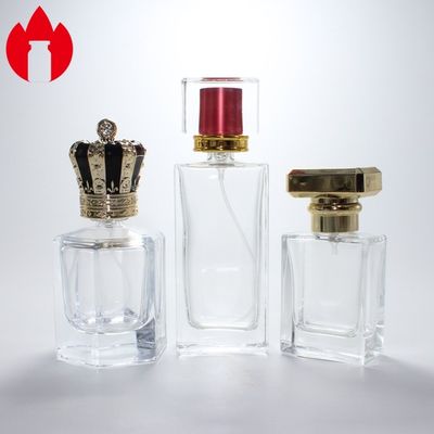 Bouteille en verre de parfum cosmétique de luxe de 30 ml 50 ml 100 ml
