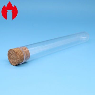 Tube à essai en verre avec le bouchon de liège pour l'équipement de laboratoire