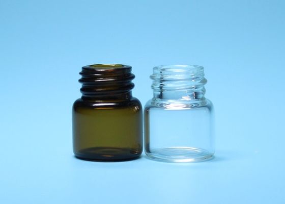 1ml transparent et fiole tubulaire en verre de bouche de fil de Borosilicate de Brown