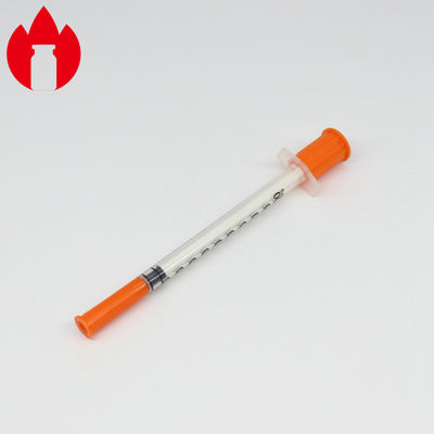 1ml seringue en plastique injectable de médecine de l'insuline pp à usage unique
